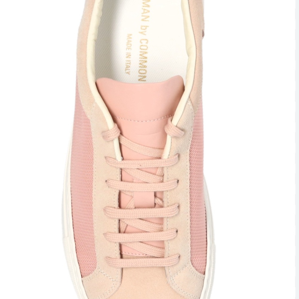 Common Projects Pink and Cream Low-Top Sneakers